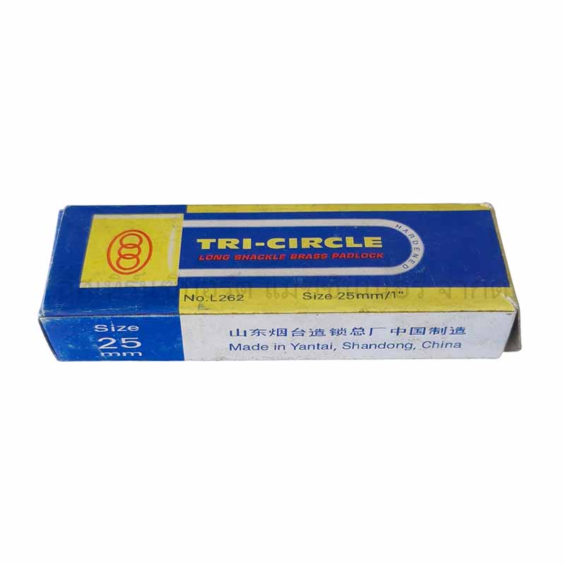 กุญแจสามห่วงทองเหลือง คอยาว L262 25MM - Image 3