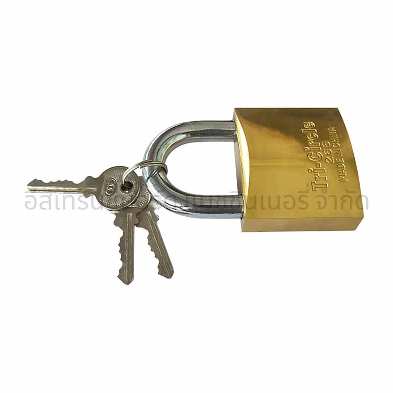 กุญแจสามห่วงทองเหลือง คอสั้น 266 63MM - Image 2