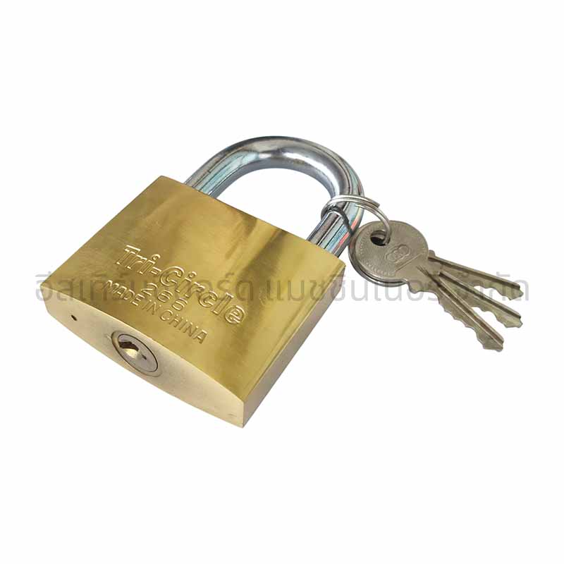 กุญแจสามห่วงทองเหลือง คอสั้น 266 63MM - Image 4
